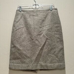 J.Crew Gray Wool Blend‎ Pencil Skirt Size 6 Preppy Business Casual Career